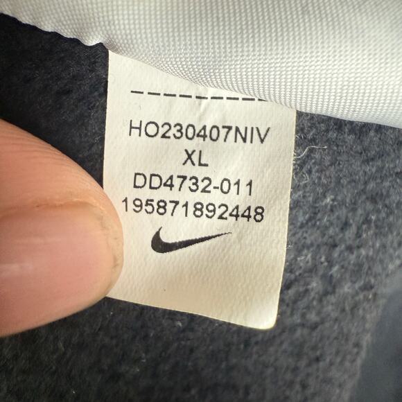 Nike Sportswear NSW Club Fleece Half Zip Pullover Sweatshirt Black Mens XL READ - Picture 8 of 9
